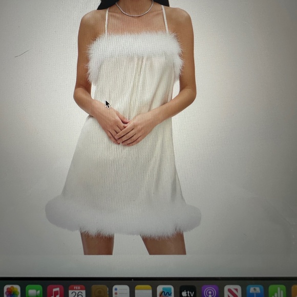 NWT BRAND NEW - SLEEPER FRENCH LINGERIE WHITE WITH WHITE FEATHER TRIM - Picture 4 of 4